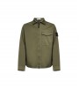 Stone Island Organic Cotton Satin Overshirt Green