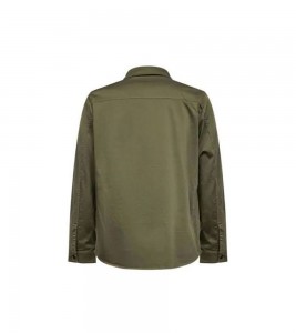 Stone Island Organic Cotton Satin Overshirt Green - Фото №2