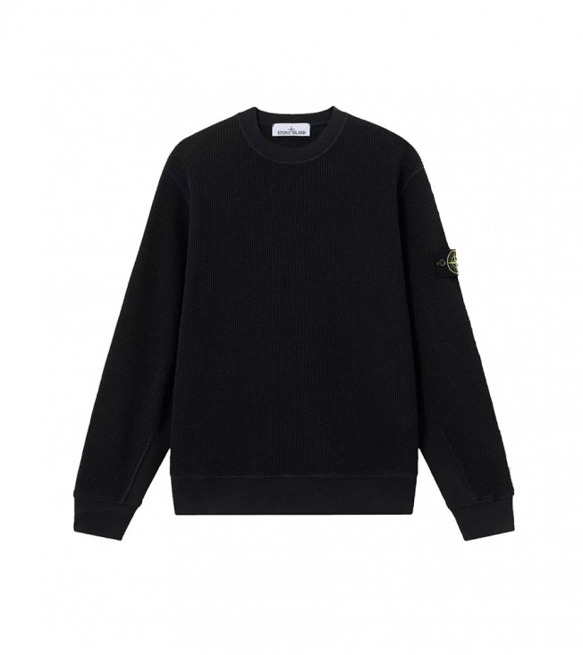 Stone Island Waffle Sweatshirt Black