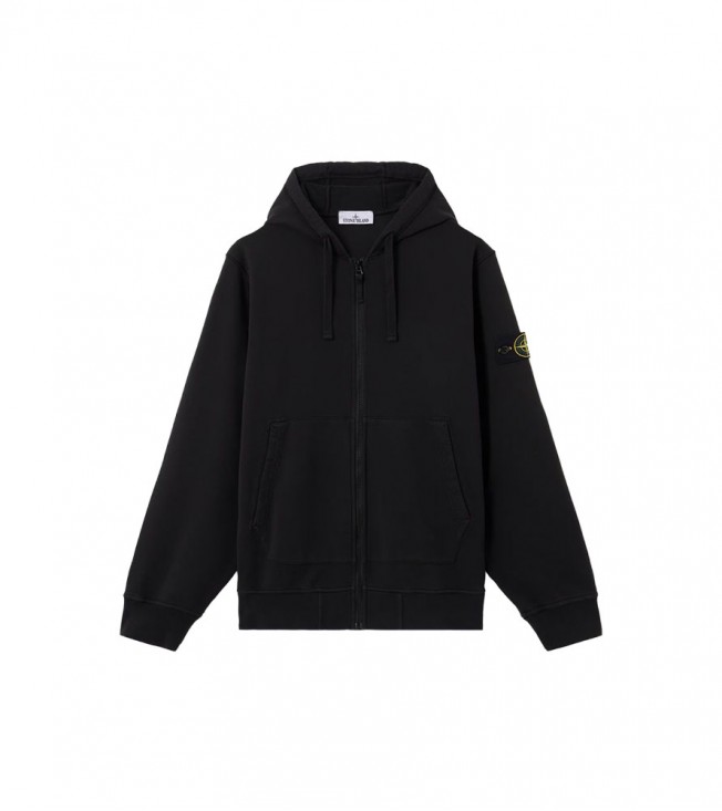Stone Island Organic Cotton Hoodie Black