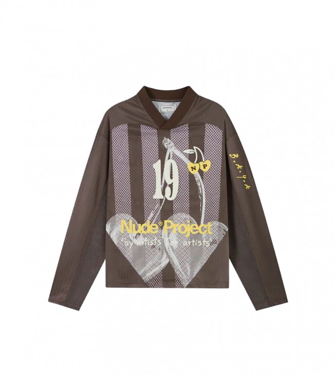 Nude Project Paolo Football Long-sleeve Tee Brown