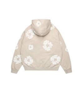 Denim Tears Cotton Wreath Zip Hoodie Cream - Фото №2
