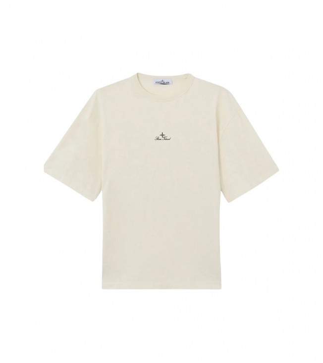 Stone Island Logo T-shirt Beige