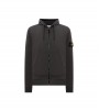 Stone Island Organic Premium Zip Hoodie Dark Grey