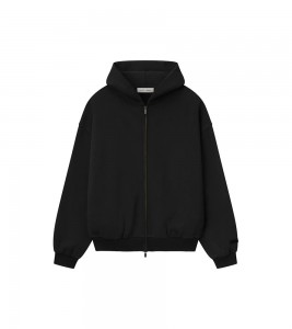 Fear of God Essentials Embossed 90s Zip-Up Hoodie Vintage Black