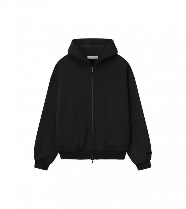 Fear of God Essentials Embossed 90s Zip-Up Hoodie Vintage Black