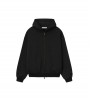 Fear of God Essentials Embossed 90s Zip-Up Hoodie Vintage Black