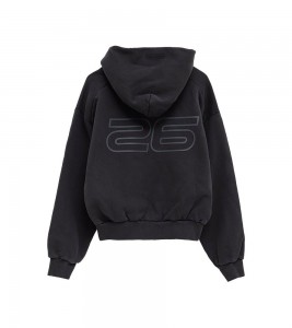 Fear Of God Essentials Cropped Hoodie Vintage Black - Фото №2
