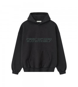 Fear Of God Essentials Heavy Fleece 90s Hoodie Vintage Black