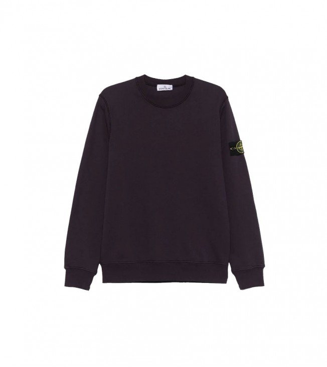Stone Island Badge Basic Round Collar Sweatshirt Seavy Blue