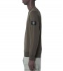 Stone Island Logo Patch Sweatshirt Olive