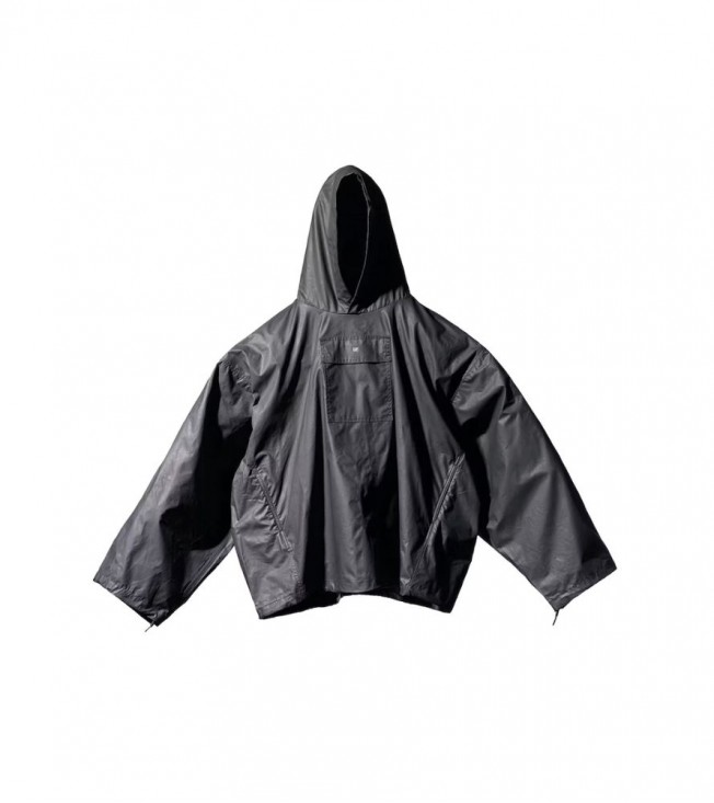 Yeezy Gap Engineered By Balenciaga Coated Cotton Anorak Black