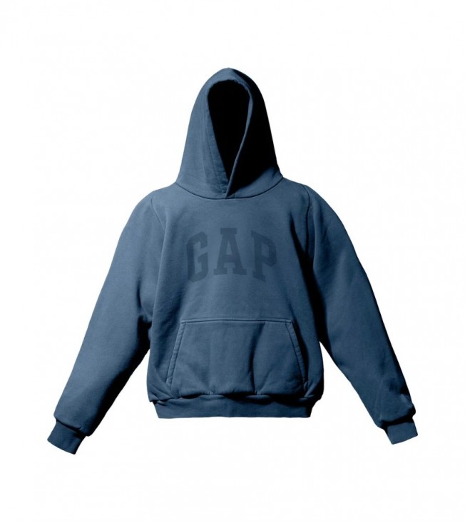 Худи Yeezy Gap Engineered By Balenciaga Dove Shrunken Hoodie Dark Blue