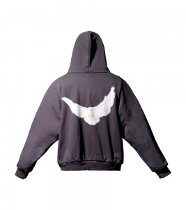 Худи Yeezy Gap Dove Shrunken Hoodie Black - Фото №2