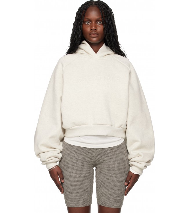 Худи Fear Of God Essentials Gray Holiday Embossed 90s Raglan Hoodie
