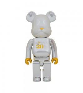 Bearbrick 20th Anniversary 1000% Gold & Silver Chrome Ver.