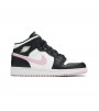 Кроссовки Air Jordan 1 Mid White Black Light Arctic Pink GS