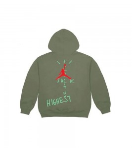Худи Travis Scott x Jordan Cactus Jack Highest Olive - Фото №2