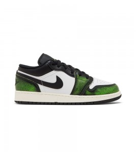 Jordan 1 Low White Black Green (GS)