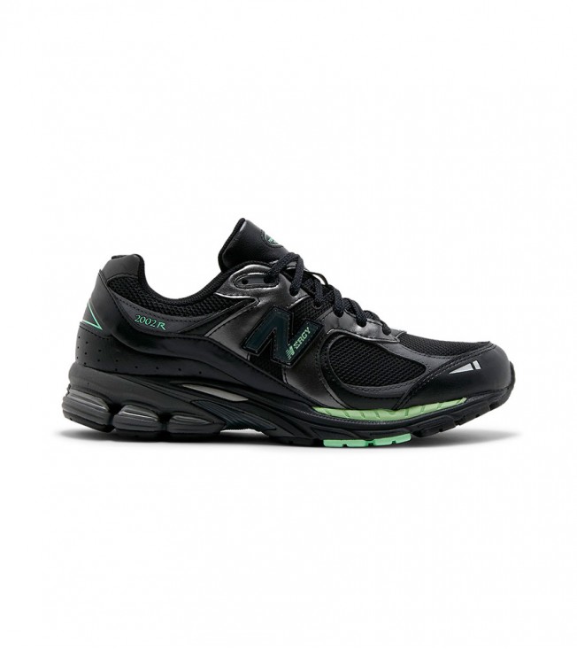 New Balance 2002R Black Silver Green
