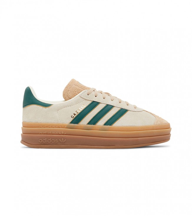 adidas Gazelle Bold Magic Beige Collegiate Green WMNS