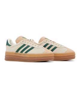adidas Gazelle Bold Magic Beige Collegiate Green WMNS - Фото №2