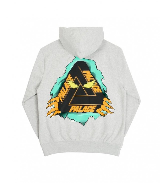 Худи Palace Tri-Ripper Hoodie Grey Marl