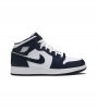 Кроссовки Air Jordan 1 Mid White Metallic Gold Obsidian GS