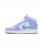 Кроссовки Jordan 1 Mid Purple Aqua (GS)
