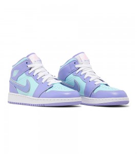 Кроссовки Jordan 1 Mid Purple Aqua (GS) - ???? ?20