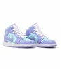 Кроссовки Jordan 1 Mid Purple Aqua (GS)