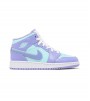 Кроссовки Jordan 1 Mid Purple Aqua (GS)