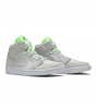 Кроссовки Jordan 1 Mid Vast Grey Ghost Green WMNS
