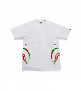 Футболка BAPE Sta Camo Side Shark Tee White/Multi