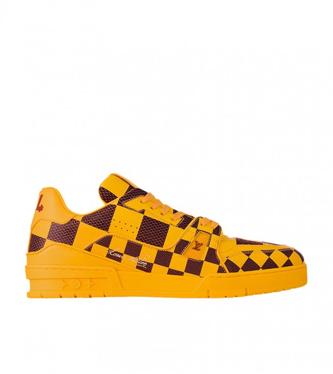 Louis Vuitton LV Trainer Sneaker Damier Pop Yellow