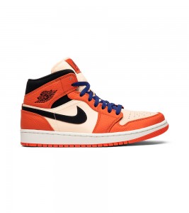 Кроссовки Air Jordan 1 Mid Team Orange Black