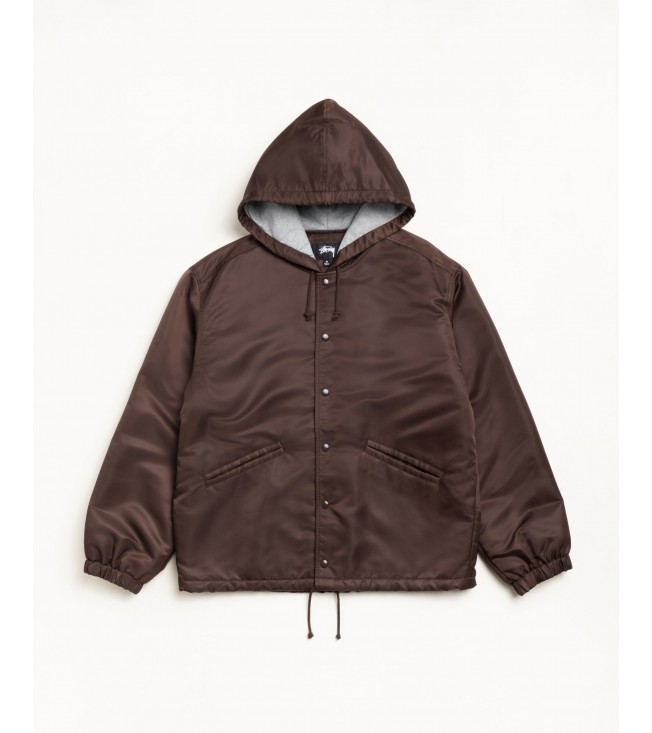 Куртка Stussy Hooded Coaches Jacket Brown