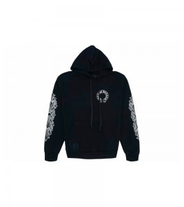 Худи Chrome Hearts Horse Shoe Floral Hoodie Black