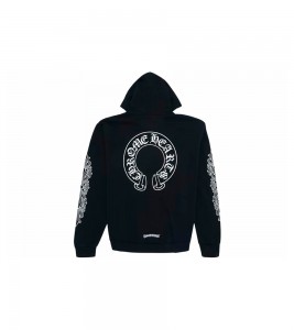 Худи Chrome Hearts Horse Shoe Floral Hoodie Black - Фото №2