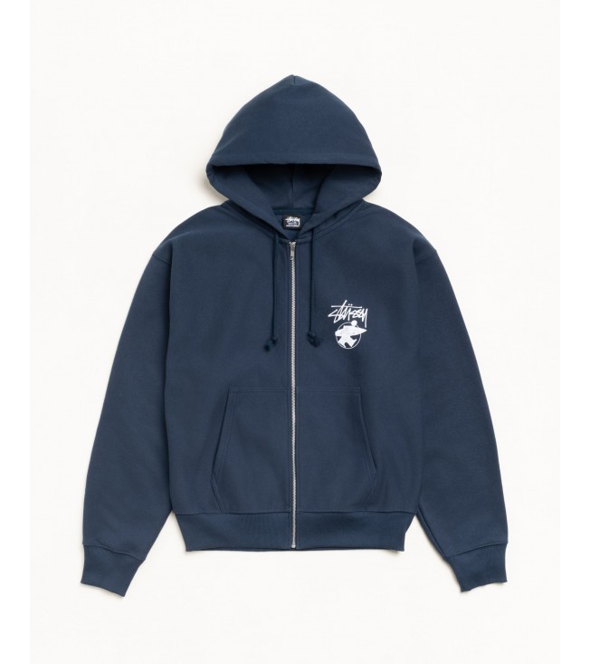 Худи Stussy Long Haul Zip Hoodie Navy
