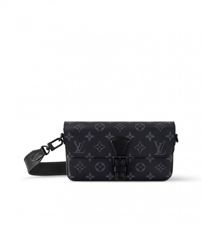 Кошелек Louis Vuitton Montsouris Wearable Wallet Monogram Eclipse Canvas