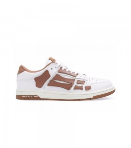 AMIRI Skel Top Low White Brown White