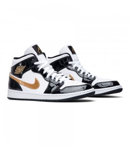 Кроссовки Air Jordan 1 Mid Patent Black Gold - ???? ?20