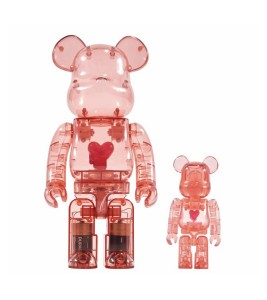 Bearbrick x Emotionally Unavailable Red Heart 100% & 400% Set Red