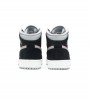 Кроссовки Air Jordan 1 Mid Black Particle Grey Gym Red GS