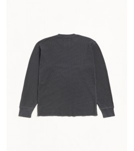 Свитер Stussy Pigment Dyed Ls Thermal Faded Black - Фото №2