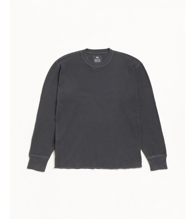 Свитер Stussy Pigment Dyed Ls Thermal Faded Black