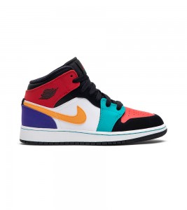 Кроссовки Air Jordan 1 Mid Bred Multi Color GS