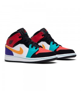 Кроссовки Air Jordan 1 Mid Bred Multi Color GS - ???? ?20