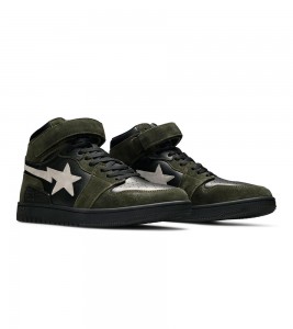 Кроссовки A Bathing Ape Block Sta Hi Dark Grey Light Grey - Фото №2